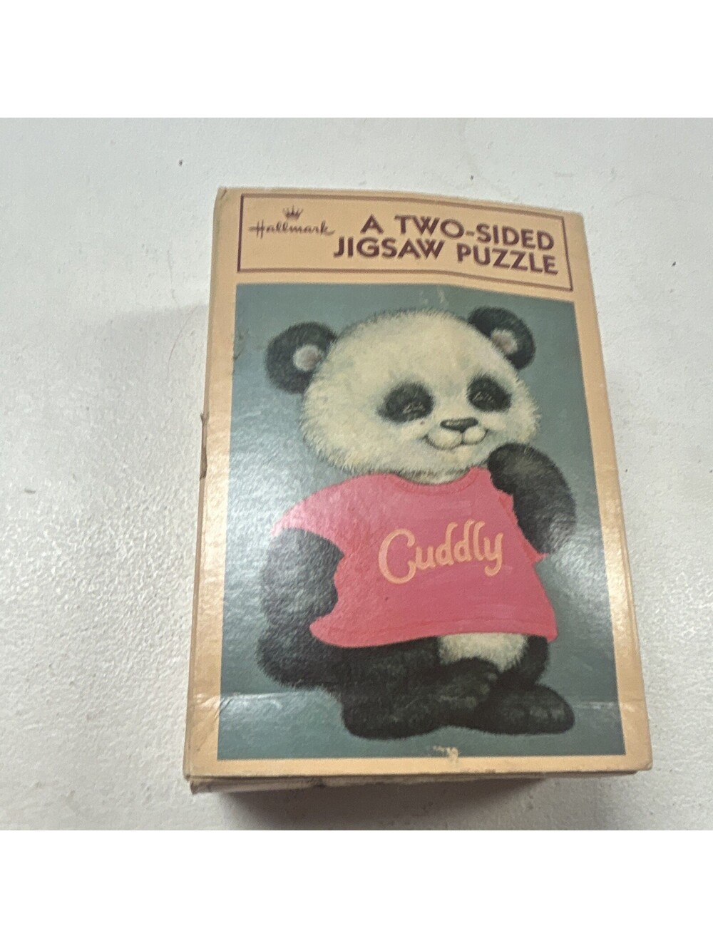 Hallmark Shirt Tales Double-Sided Cuddly Panda Jigsaw Puzzle Over 60pc